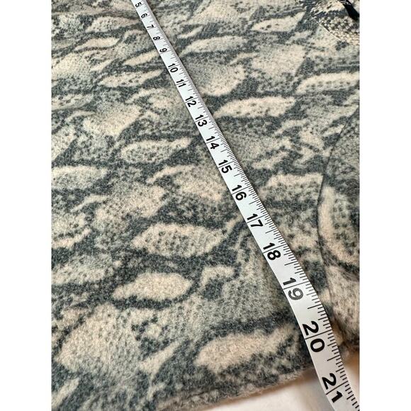 Paige Women's Size M Daytona Roccia Python Sweatshirt Cream Black - Picture 9 of 9